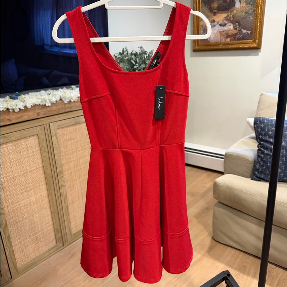 Lulu's Vibrant Red Valentine's Mini Dress